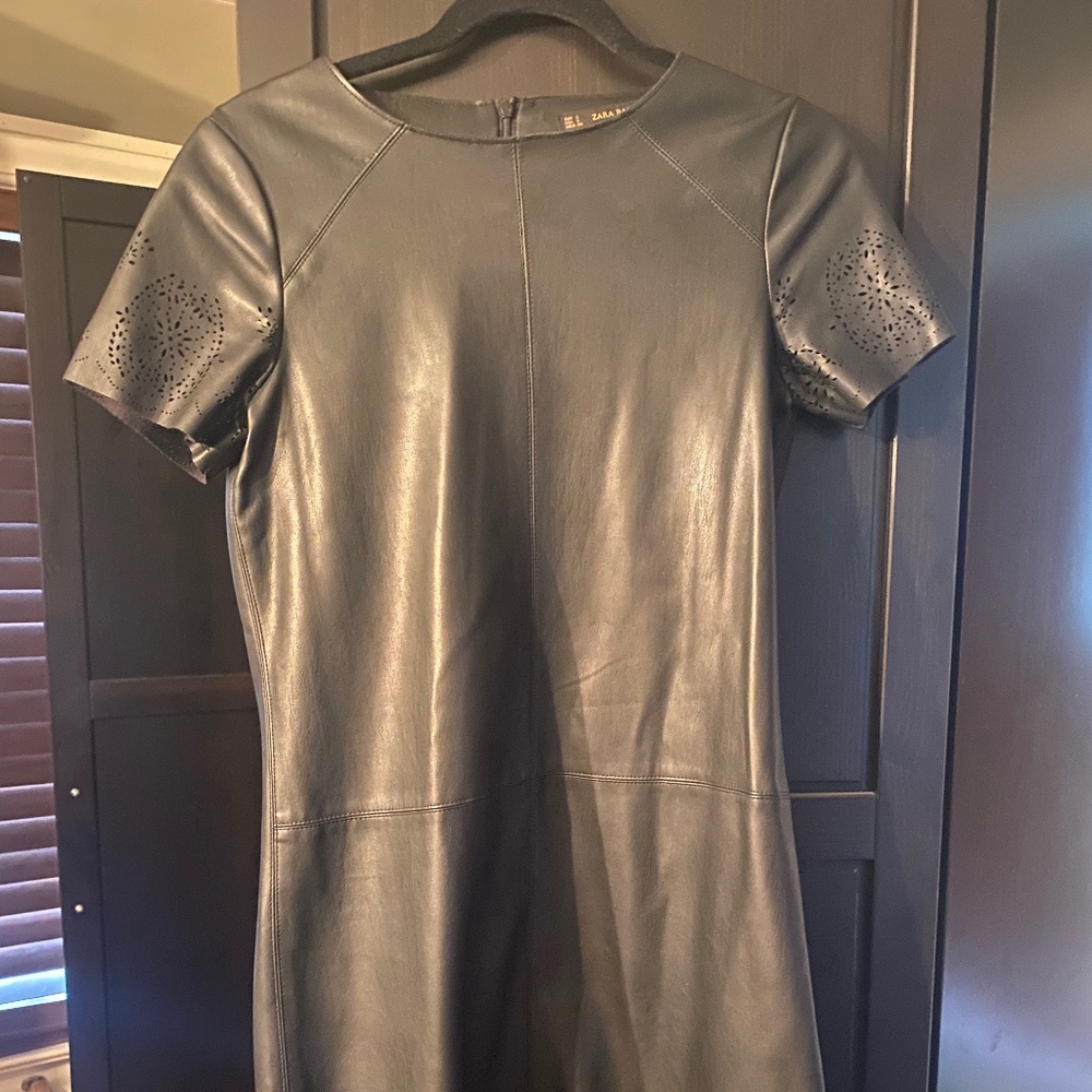 Zara faux leather dress